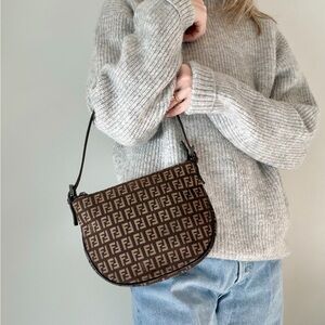 FENDI authentic FF zucca pochette